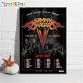 Sammy Hagar, Michael Anthony, Joe Satriani, Jason Bonham the Best of All Worlds Summer 2024 Tour Poster Canvas