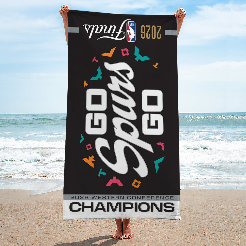 San Antonio Spurs NBA Western Conference Champions 2026 Rectangle Beach Towel – TANTN23362