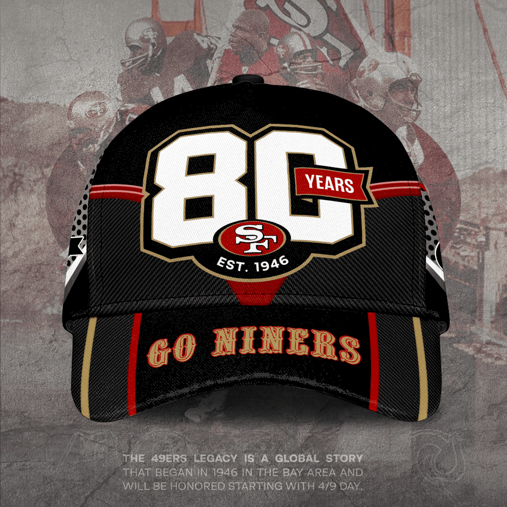 San Francisco 49ers 80th Anniversary Classic Cap – TANTN22249