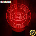 San Francisco 49ers Night Light 3D Illusion LED Lamp Football