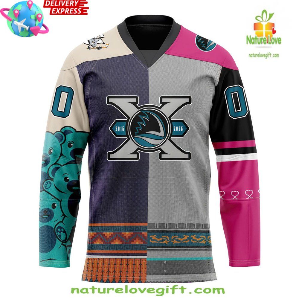 San Jose Barracuda 10th Anniversary Hockey Jersey Our Story