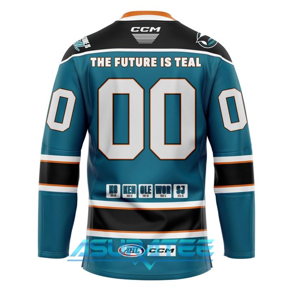 San Jose Barracuda x The Future Is Teal Night 2026 Hockey Jersey