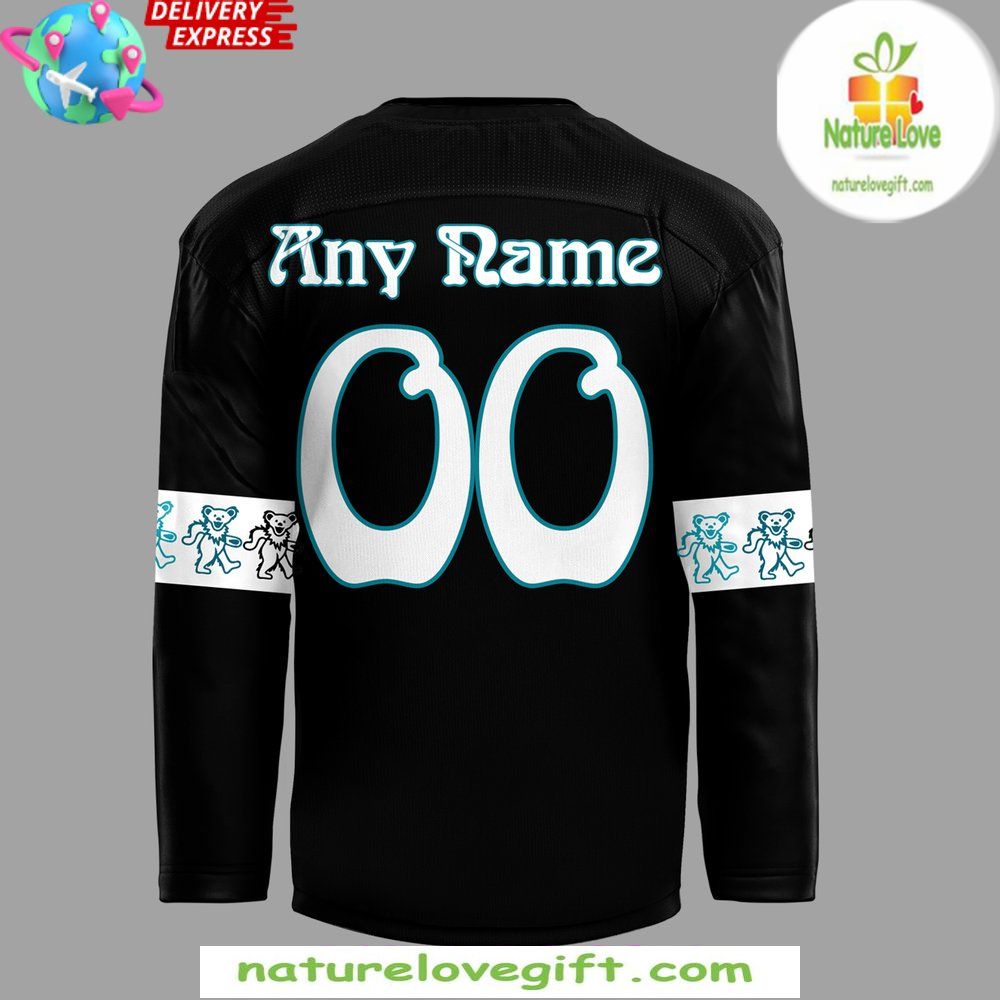 San Jose Sharks Grateful Dead 2026 Black Hockey Jersey NHL