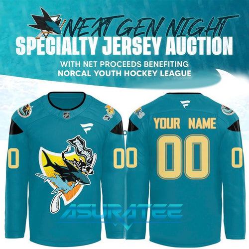 San Jose Sharks ”Next Gen” Special Hockey Jersey 2025