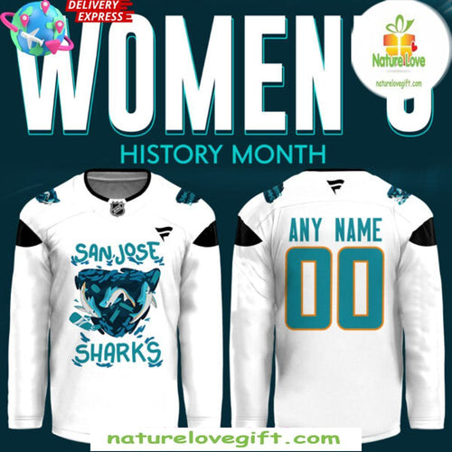 San Jose Sharks Womens History Month 2026 Hockey Jersey