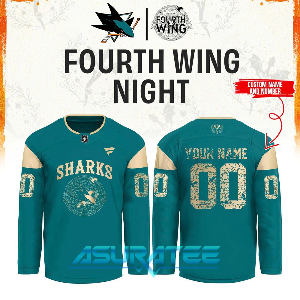 San Jose Sharks x Fourth Wing Night 2026 Hockey Jersey