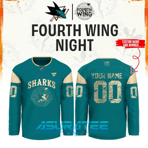 San Jose Sharks x Fourth Wing Night 2026 Hockey Jersey
