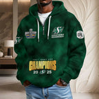Saskatchewan Roughriders 2025 Grey Cup Champions 3D Unisex Waffle Hoodie – MAITM14043