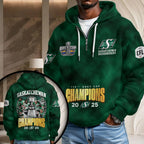 Saskatchewan Roughriders 2025 Grey Cup Champions 3D Unisex Waffle Hoodie – MAITM14043