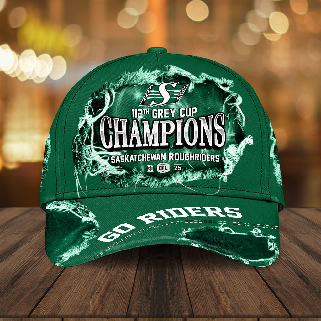 Saskatchewan Roughriders 2025 Grey Cup Champions Classic Cap – HOATT14701