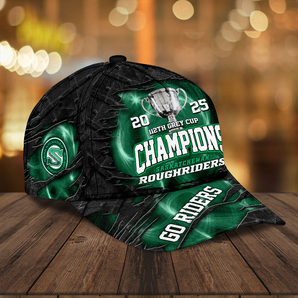 Saskatchewan Roughriders 2025 Grey Cup Champions Classic Cap – HOATT14735