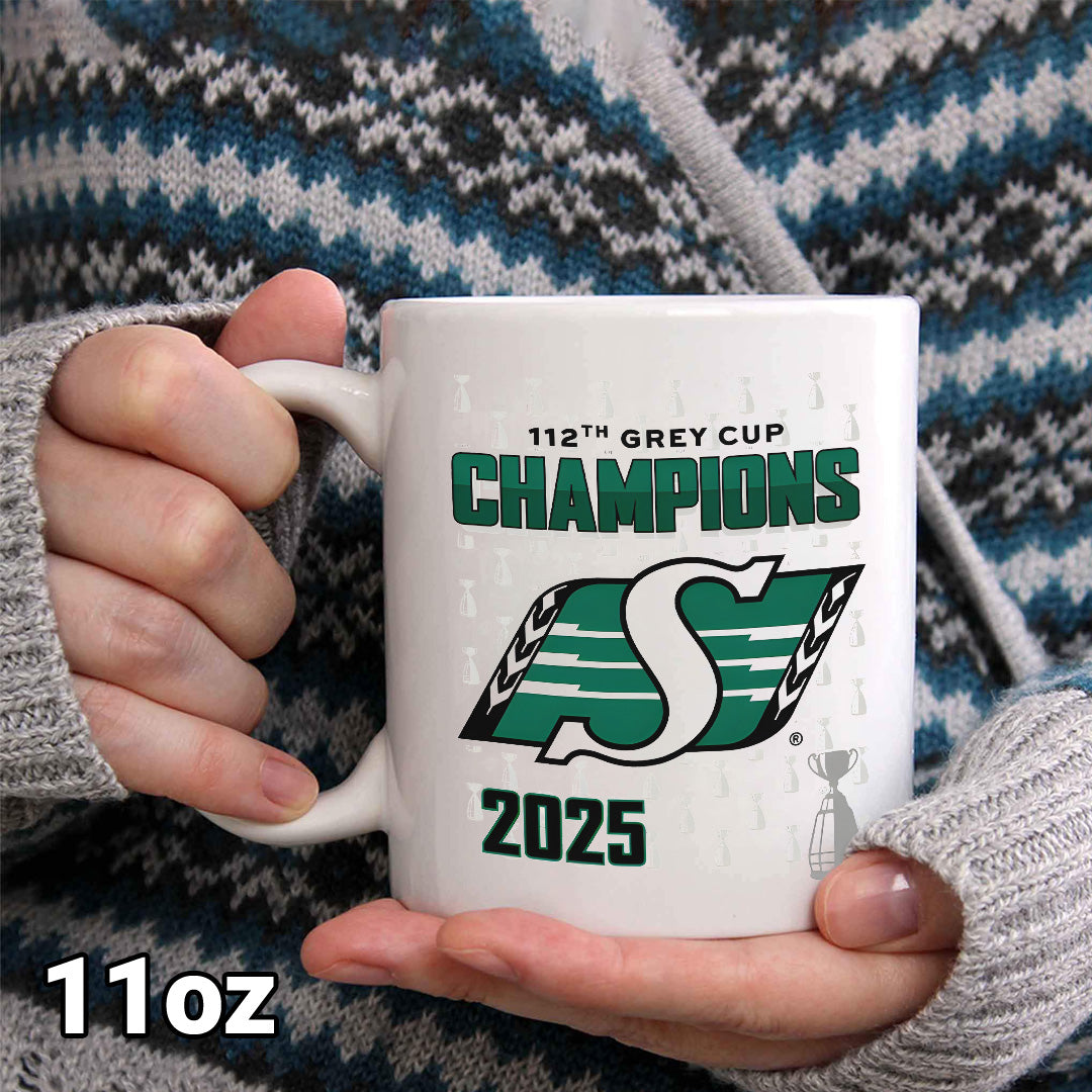 Saskatchewan Roughriders 2025 Grey Cup Champions Ceramic Mug – MAITM13860