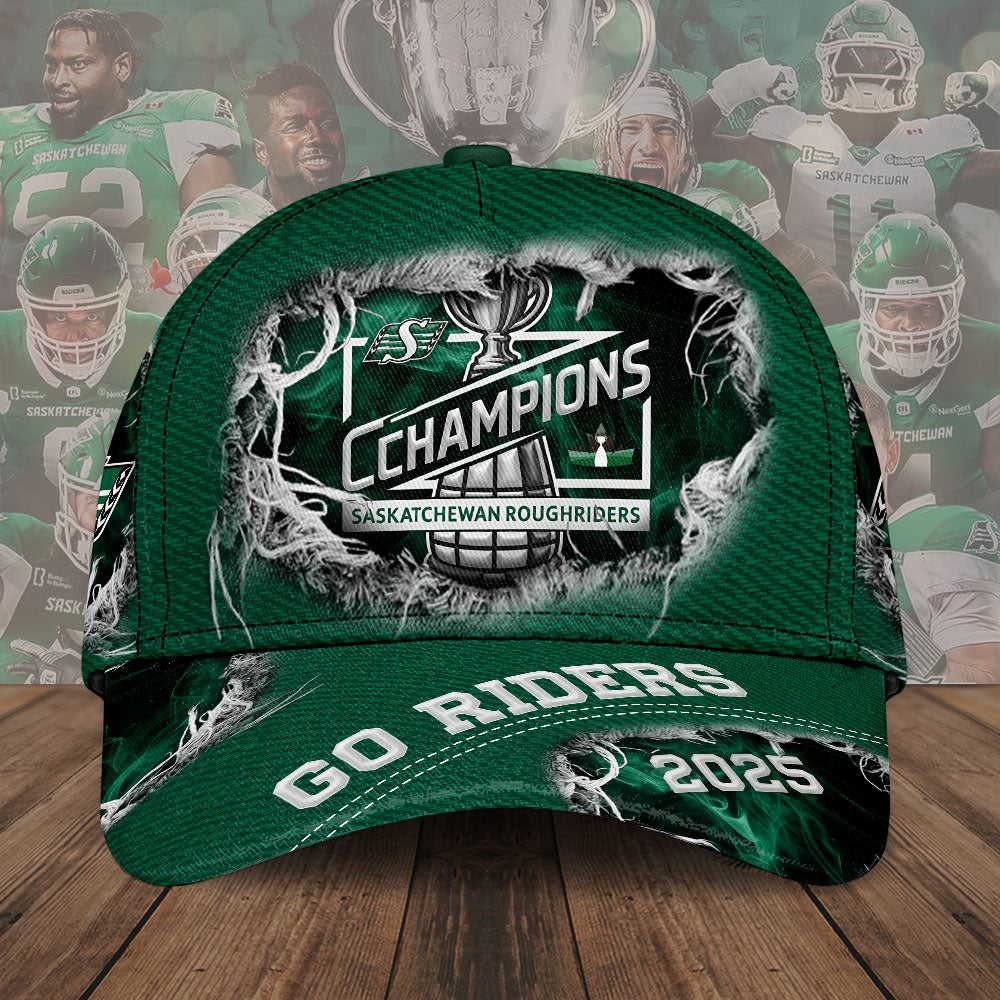 Saskatchewan Roughriders 2025 Grey Cup Champions Classic Cap – TMTHU2238
