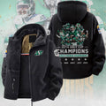 Saskatchewan Roughriders 2025 Grey Cup Champions Hooded Velvet Jacket – GNENEW768