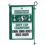 Saskatchewan Roughriders 2025 Grey Cup Champions Double-side Garden Flag – TANTN18841