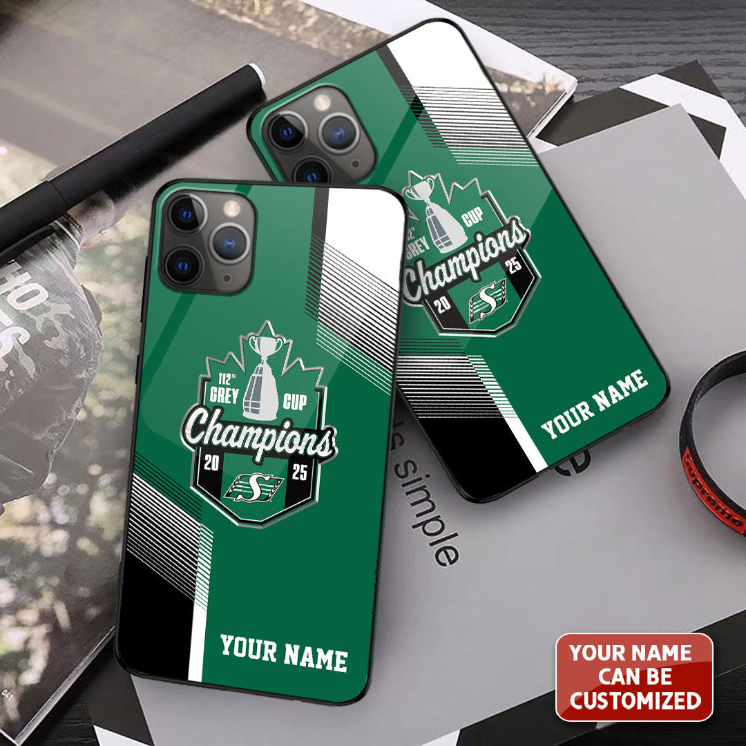Personalized Saskatchewan Roughriders 2025 Grey Cup Champions Phone Case – MAITM13887