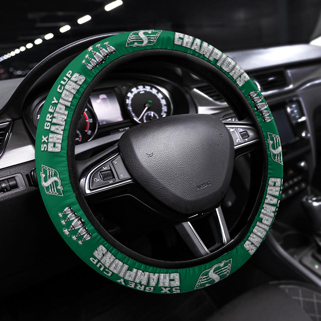 Saskatchewan Roughriders 2025 Grey Cup Champions Steering Wheel Cover – HOATT14859
