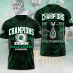 Saskatchewan Roughriders 2025 Grey Cup Champions 3D Apparel – MAITM13821
