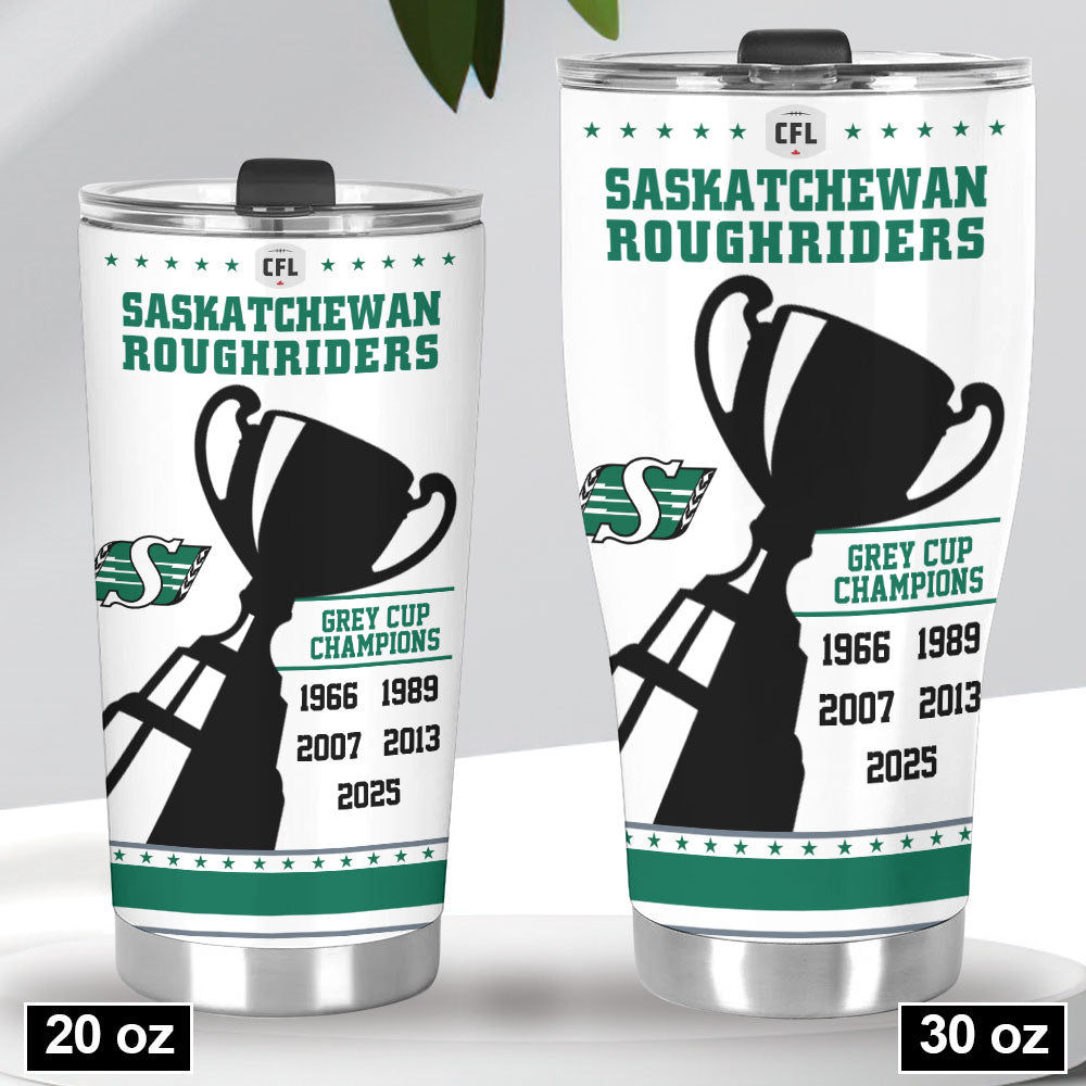 Saskatchewan Roughriders 2025 Grey Cup Champions Tumbler Cup – HOATT14792