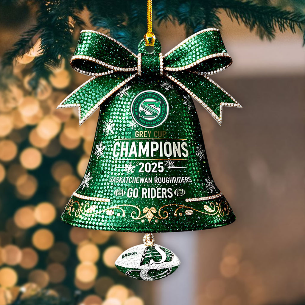Saskatchewan Roughriders 2025 Grey Cup Champions Custom Shape 2-sided Acrylic Ornament – HOATT15061