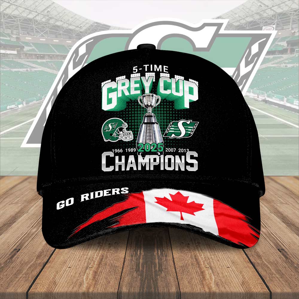 Saskatchewan Roughriders 2025 Grey Cup Champions Classic Cap – HOATT14825