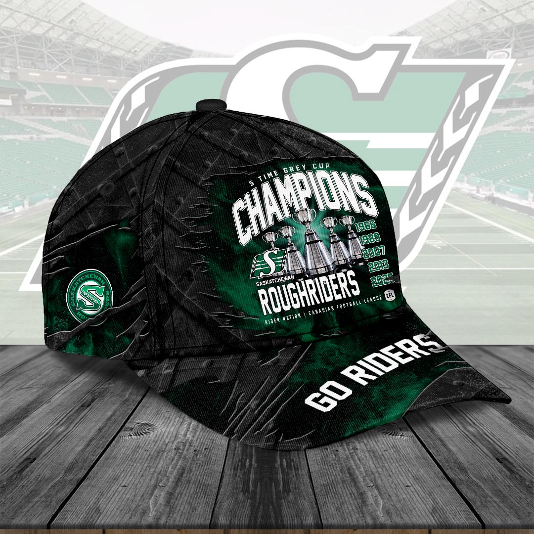 Saskatchewan Roughriders 2025 Grey Cup Champions Classic Cap – HOATT14855
