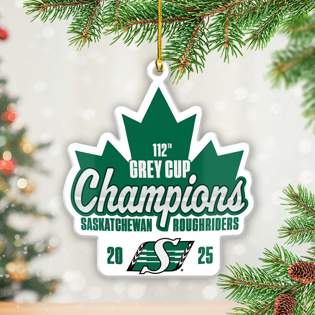 4PCS Saskatchewan Roughriders 2025 Grey Cup Champions Custom Shape 2-Side Printed Acrylic Ornament – TANTN18881
