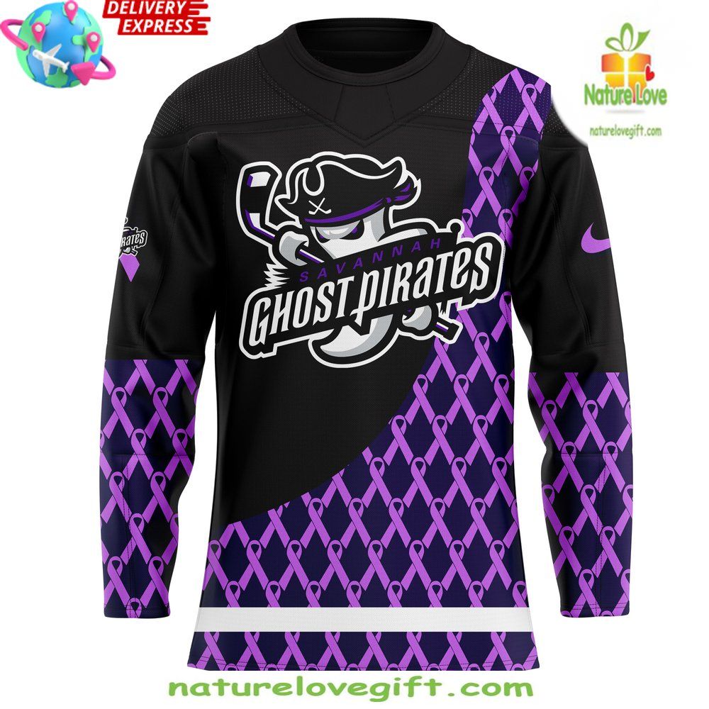Ghost Pirates Alzheimer’s Awareness Jersey Savannah Hockey Night