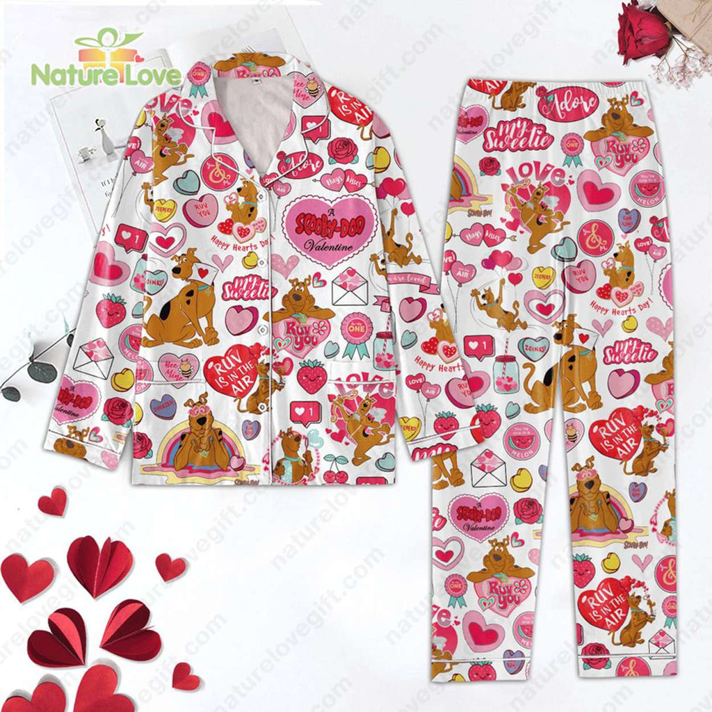 Scooby-Doo Bee Mine Valentine Pink Pajamas Set