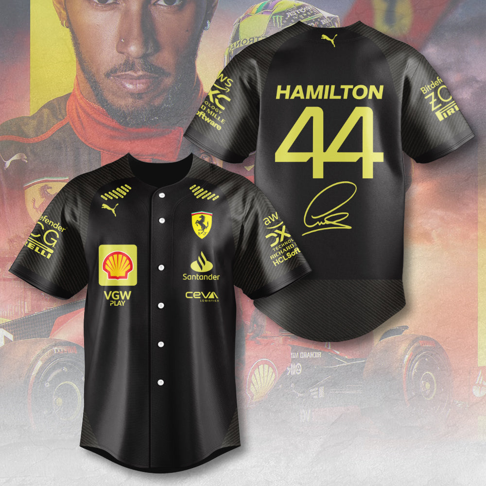 Scuderia Ferrari x Lewis Hamilton Baseball Jersey – MAITM 9240