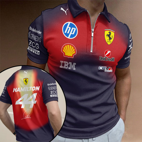 Scuderia Ferrari F1 Team x Lewis Hamilton 2026 Zip Polo Shirt – TANTN22477