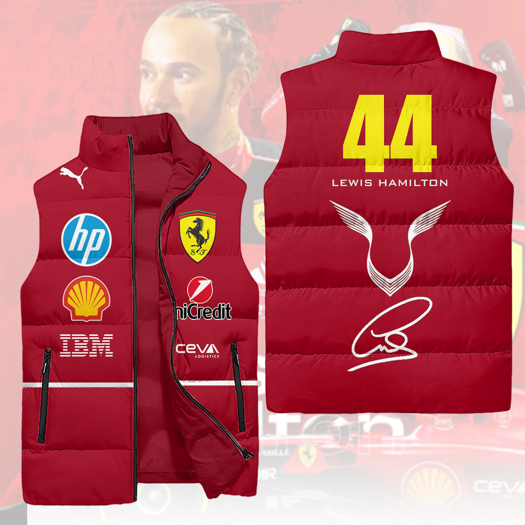 Scuderia Ferrari x Lewis Hamilton 3D Sleeveless Down Jacket – HOATT13436