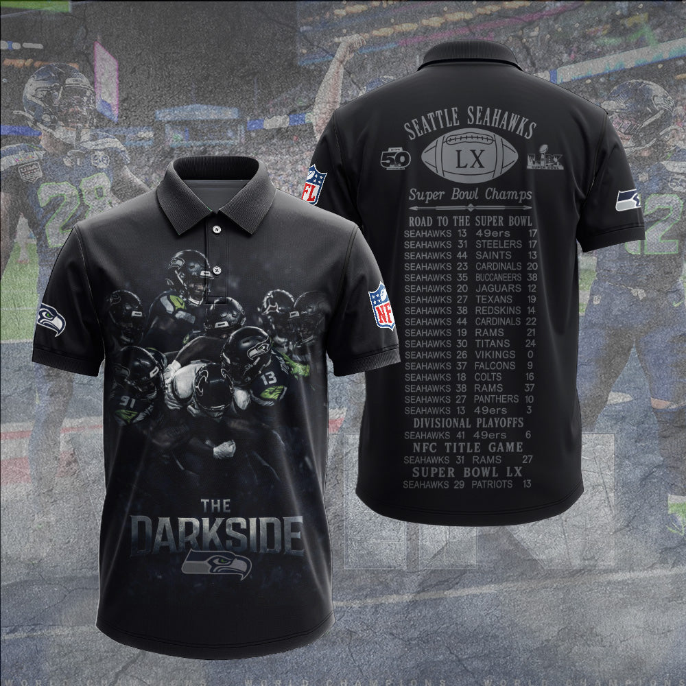Seattle Seahawks 2025 Super Bowl LX Champions 3D Apparel – GNE5350