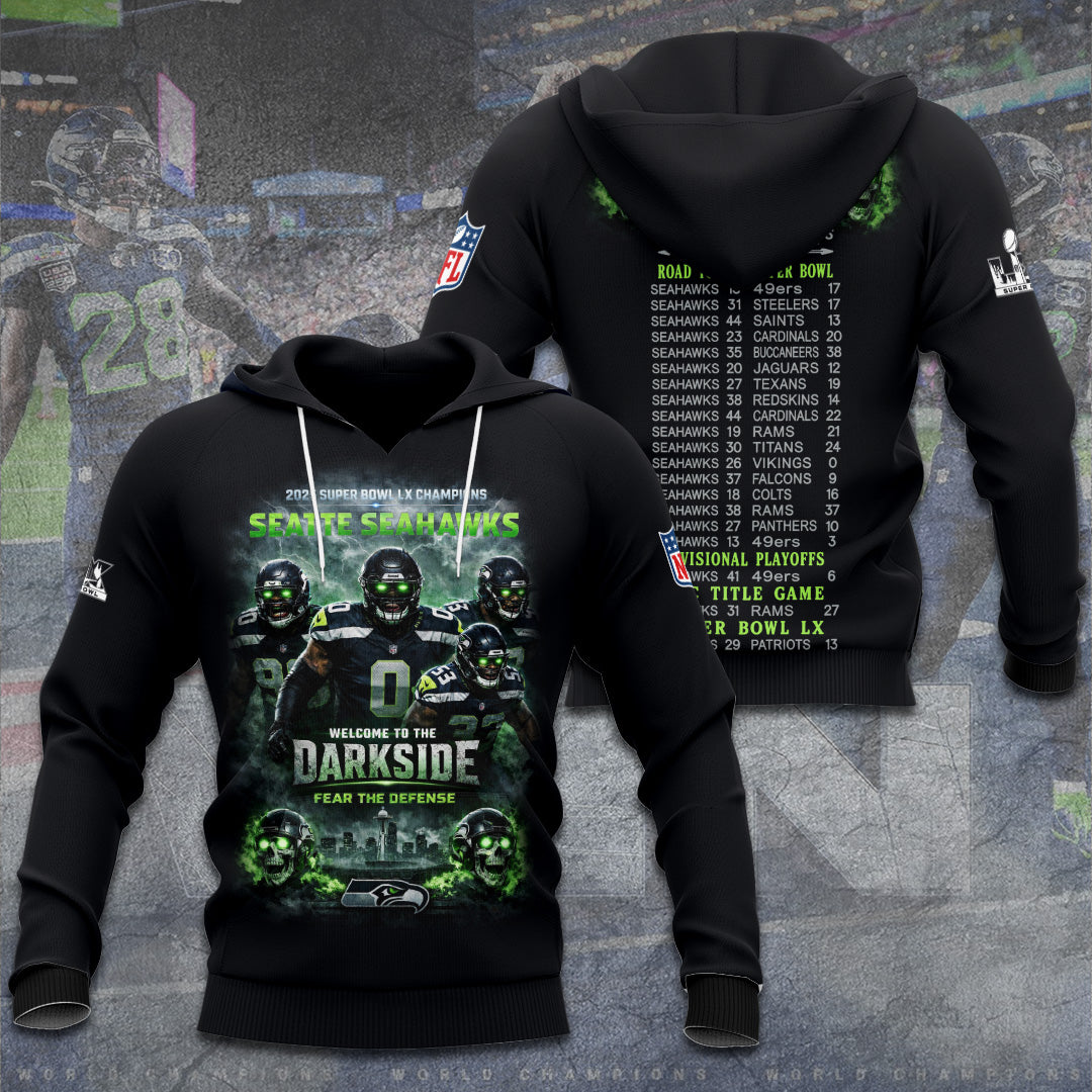 Seattle Seahawks 2025 Super Bowl LX Champions 3D Apparel – GNE5351