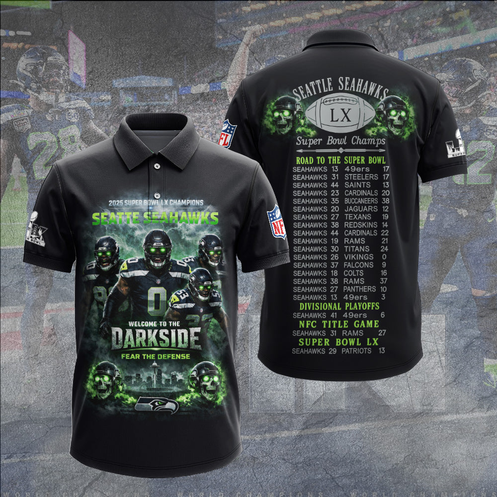 Seattle Seahawks 2025 Super Bowl LX Champions 3D Apparel – GNE5351