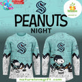 Seattle Kraken Peanuts Hockey Jersey Limited Edition Anniversary