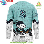 Seattle Kraken Peanuts Hockey Jersey Limited Edition Anniversary