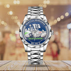 Seattle Seahawks 2025 NFC Champions Alloy Luxury Quartz Watch – MAITM14618