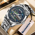 Seattle Seahawks 2025 NFC Champions Alloy Luxury Quartz Watch – MAITM14619