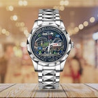 Seattle Seahawks 2025 NFC Champions Alloy Luxury Quartz Watch – MAITM14619