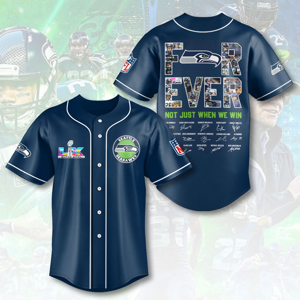 Seattle Seahawks 2025 NFC Champions Baseball Jersey – HOATT15935