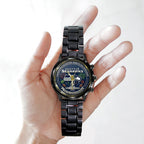 Seattle Seahawks 2025 NFC Champions Black Stainless Steel Watch – TANTN20677