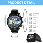 Seattle Seahawks 2025 NFC Champions Black Stainless Steel Watch – TANTN20681