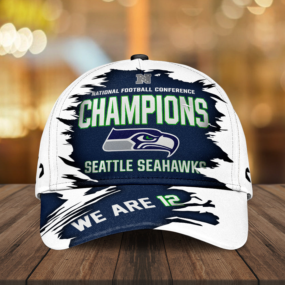 Seattle Seahawks 2025 NFC Champions Classic Cap – MAITM14616