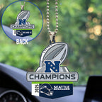 Seattle Seahawks 2025 NFC Champions Custom shape 2-sided Acrylic Car Ornament – TANTN20632