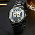 Seattle Seahawks 2025 NFC West Champions Black Stainless Steel Watch – HOATT15765