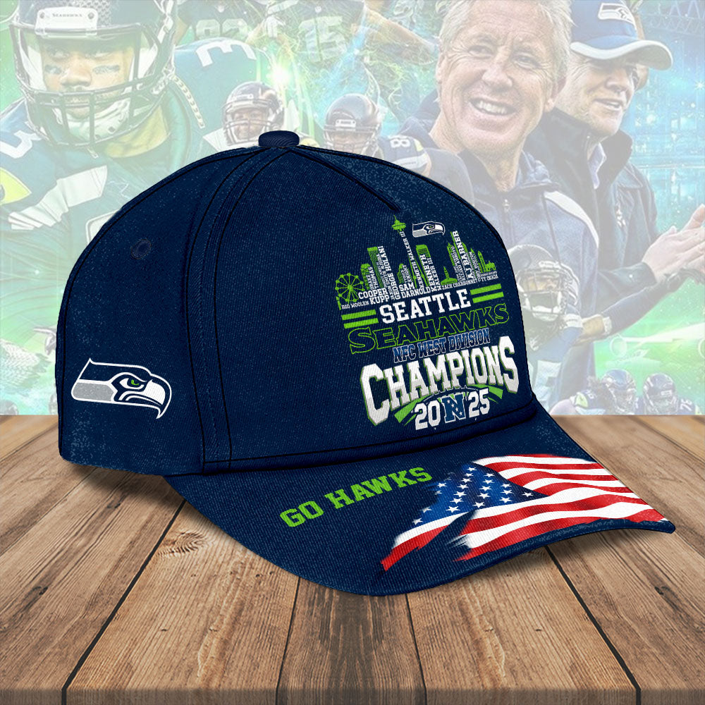 Seattle Seahawks 2025 NFC West Champions Classic Cap – HOATT15745