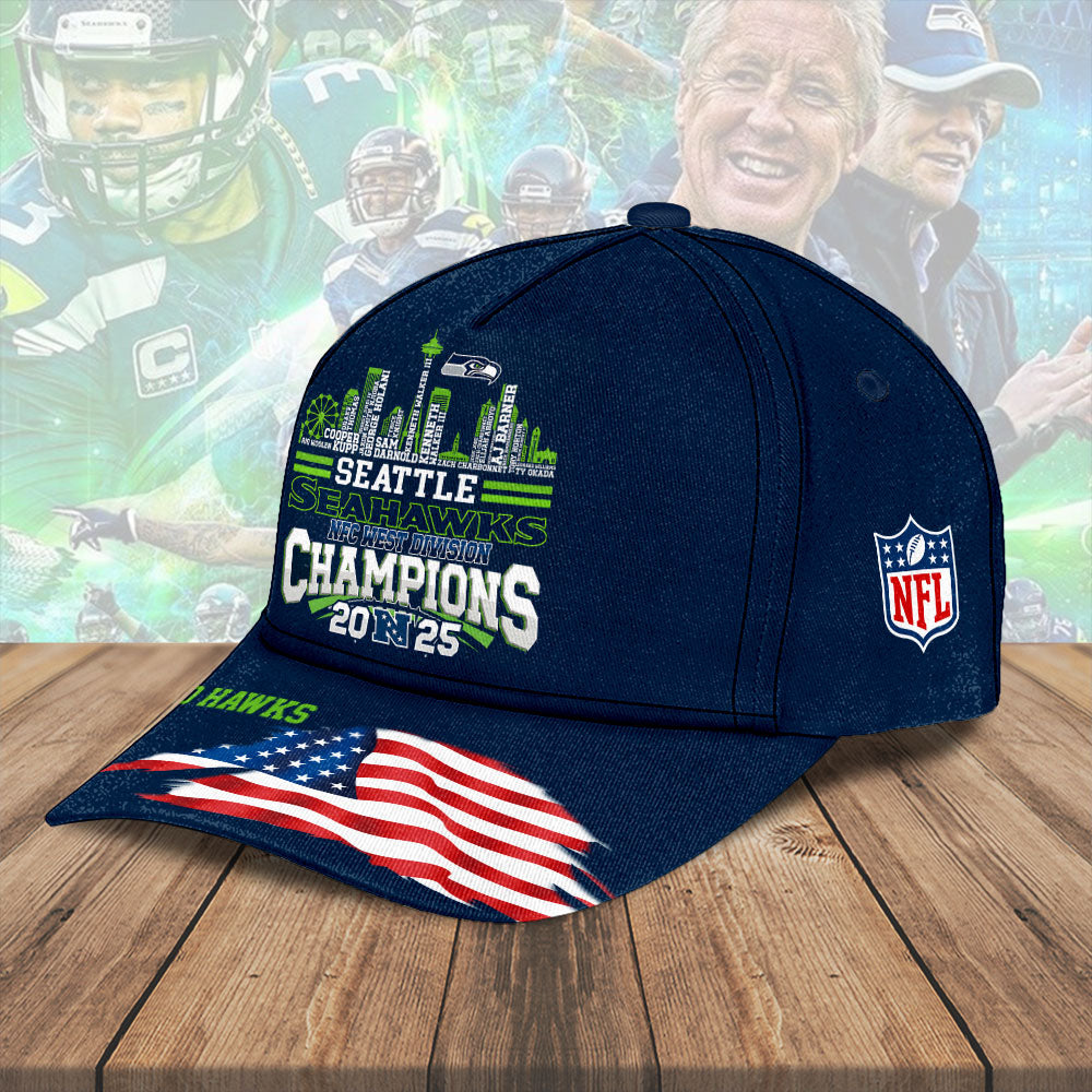 Seattle Seahawks 2025 NFC West Champions Classic Cap – HOATT15745