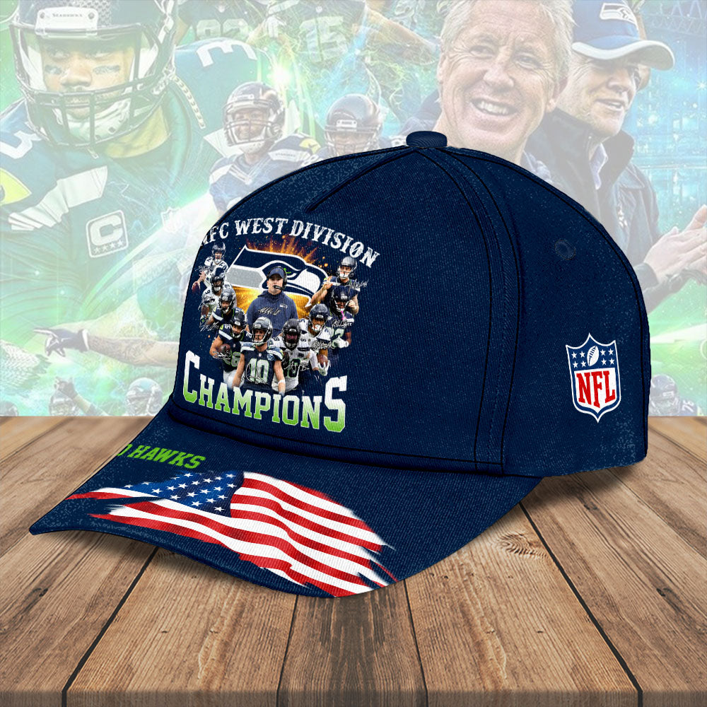 Seattle Seahawks 2025 NFC West Champions Classic Cap – HOATT15843