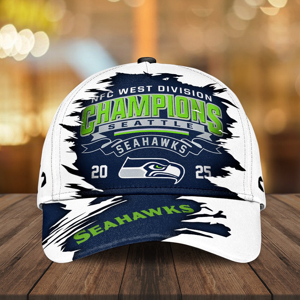 Seattle Seahawks 2025 NFC West Champions Classic Cap – MAITM14368